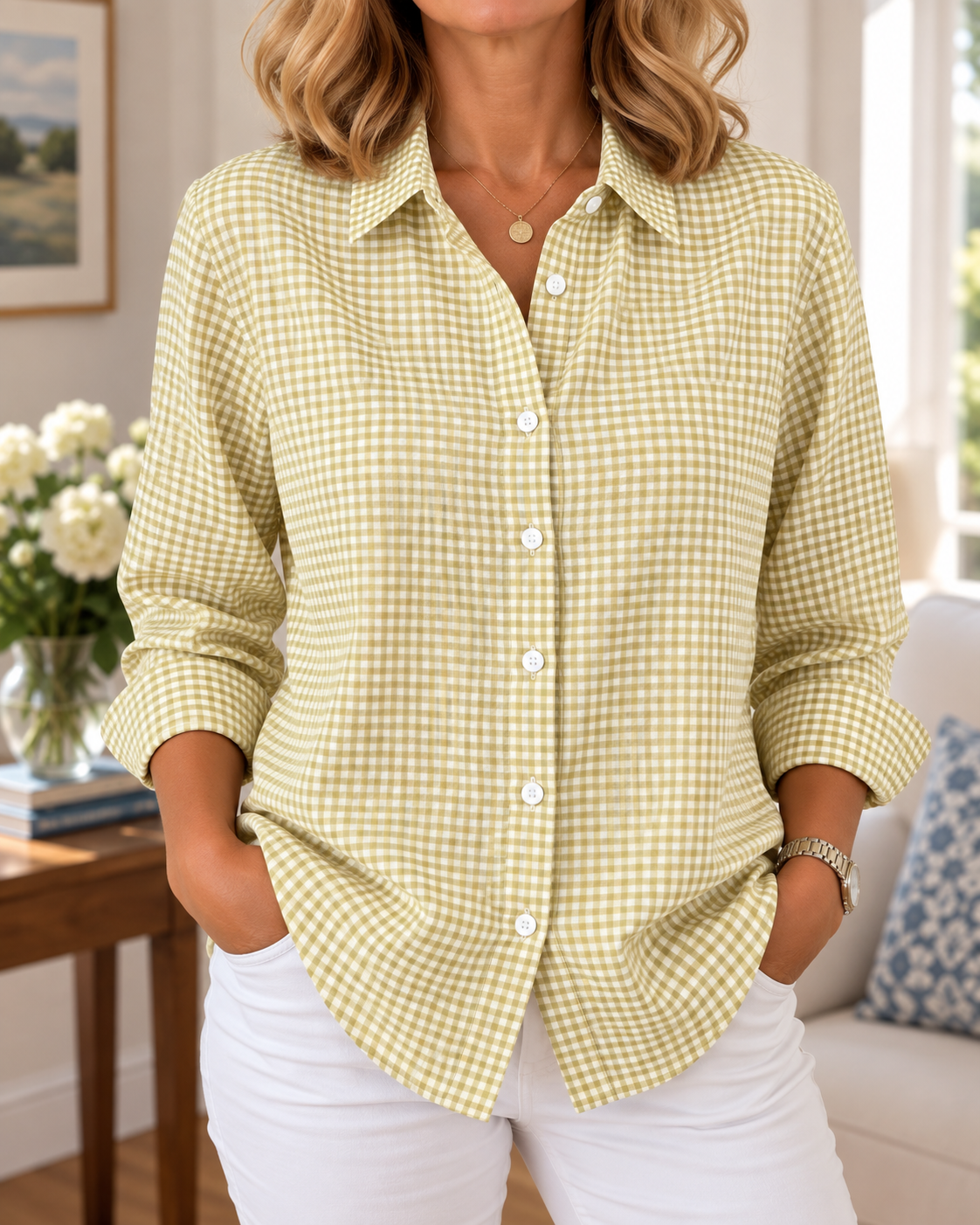 Susan™ | Checkered Button Shirt