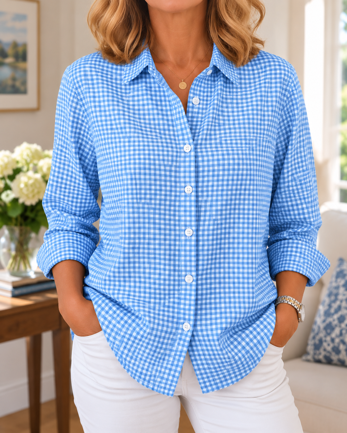 Susan™ | Checkered Button Shirt