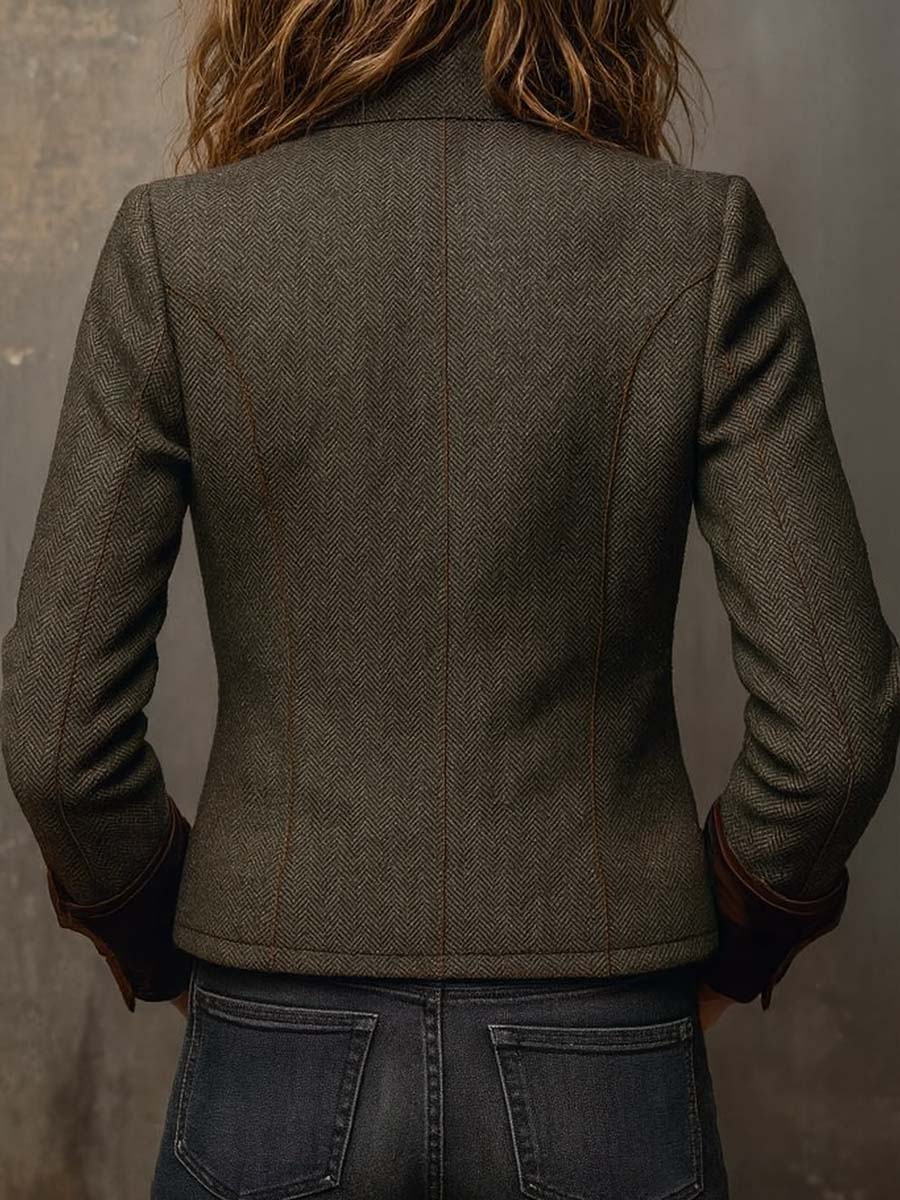 Honorine | Vintage Blazer with Contrasting Trim