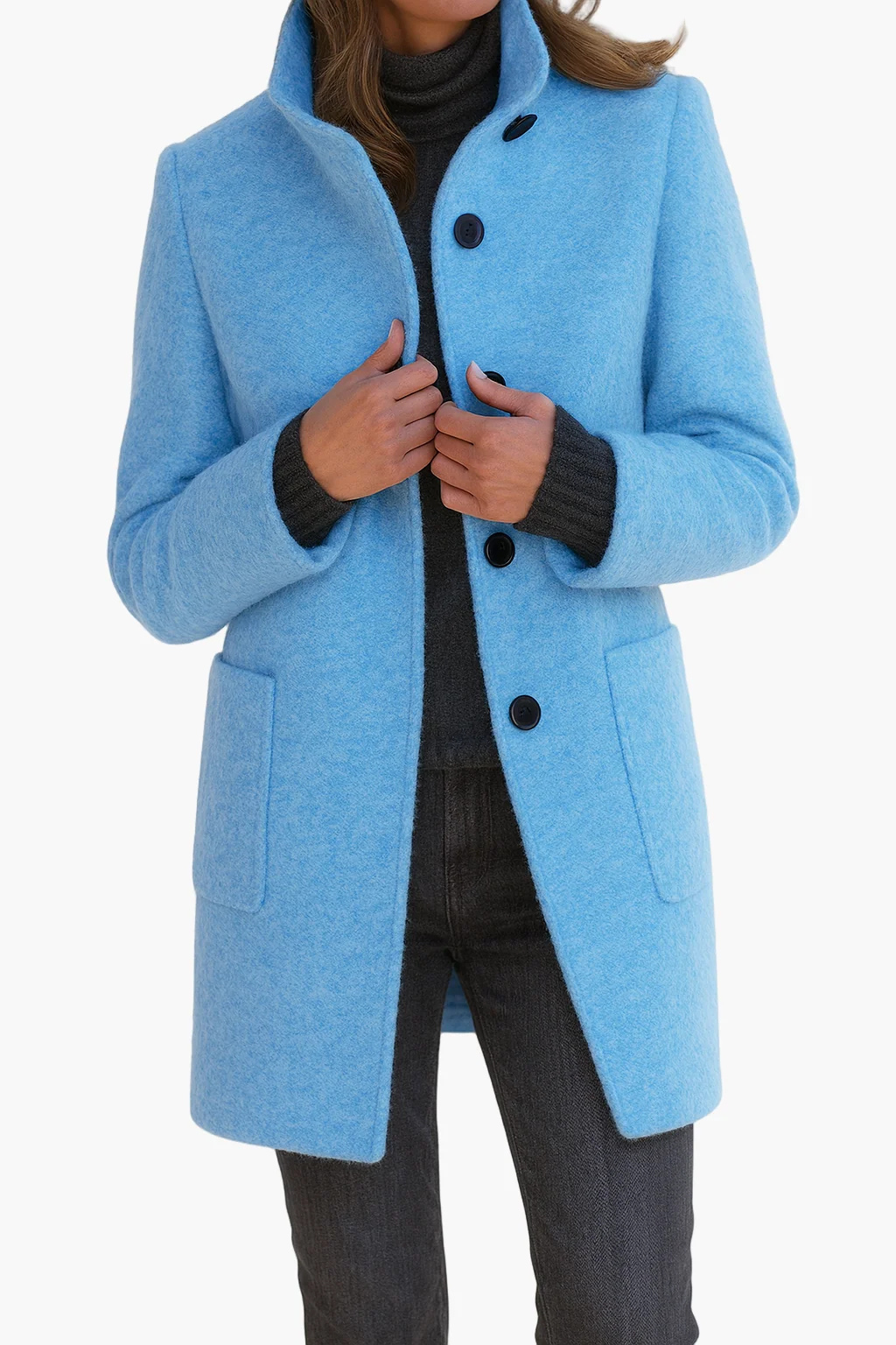 Rachael™ | Classic Button Front Longline Winter Coat