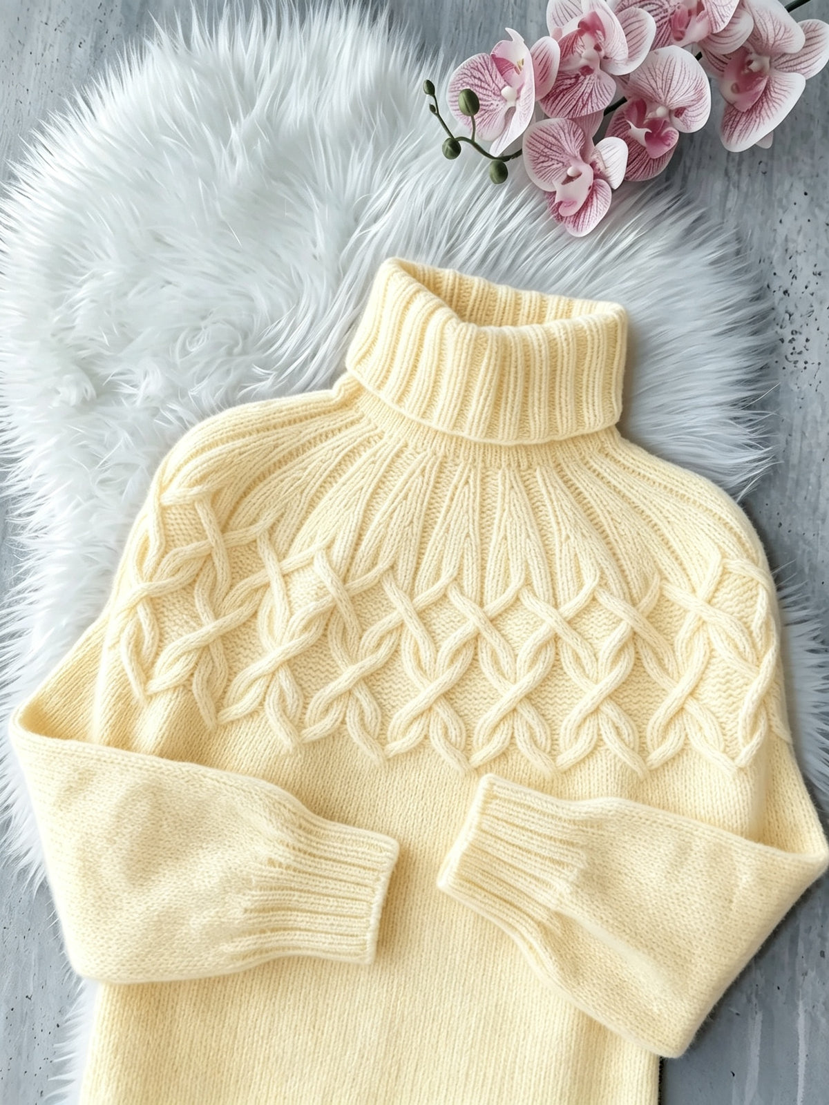 Evelyn™ | Cozy Cable Knit Turtleneck Sweater