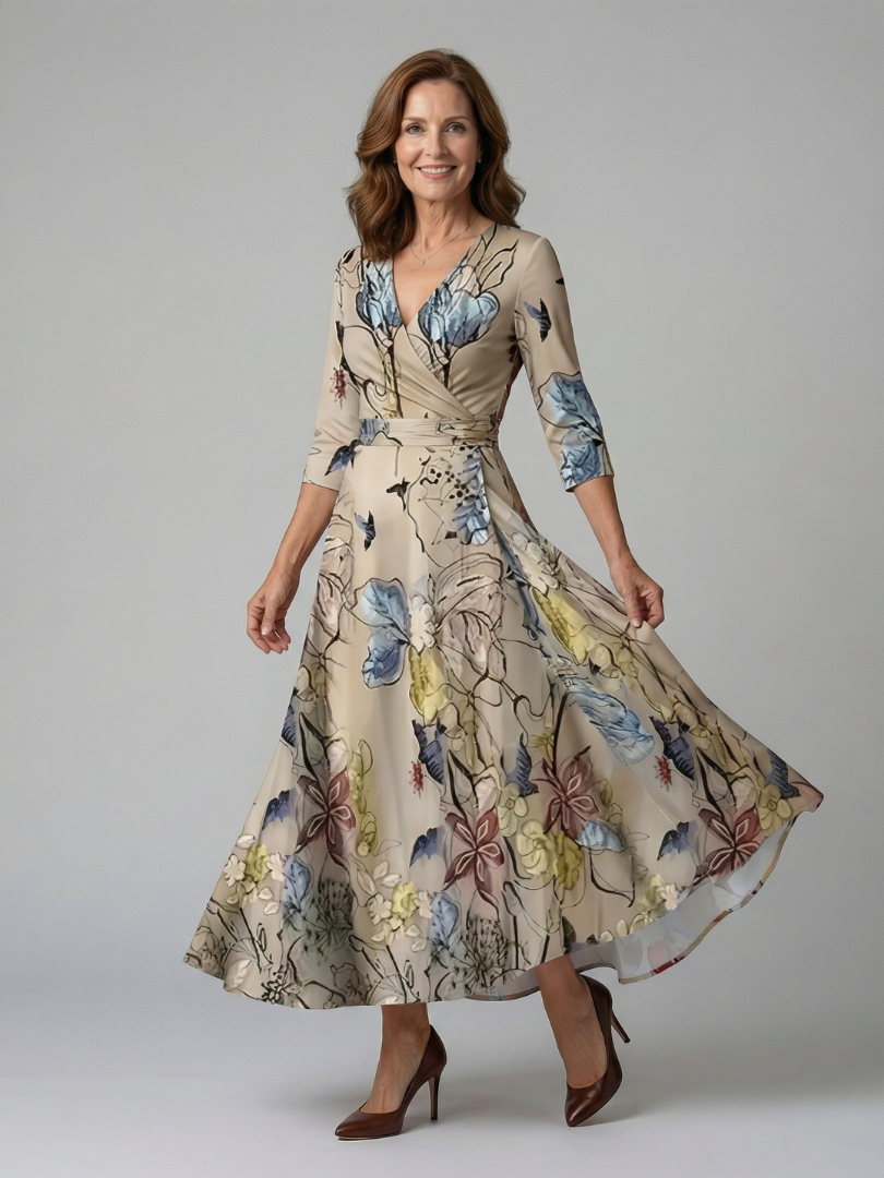 Cecilia™ | Floral Wrap Maxi Dress