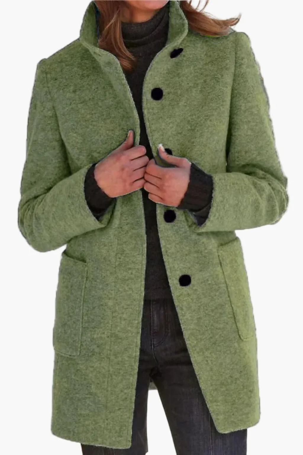 Rachael™ | Classic Button Front Longline Winter Coat