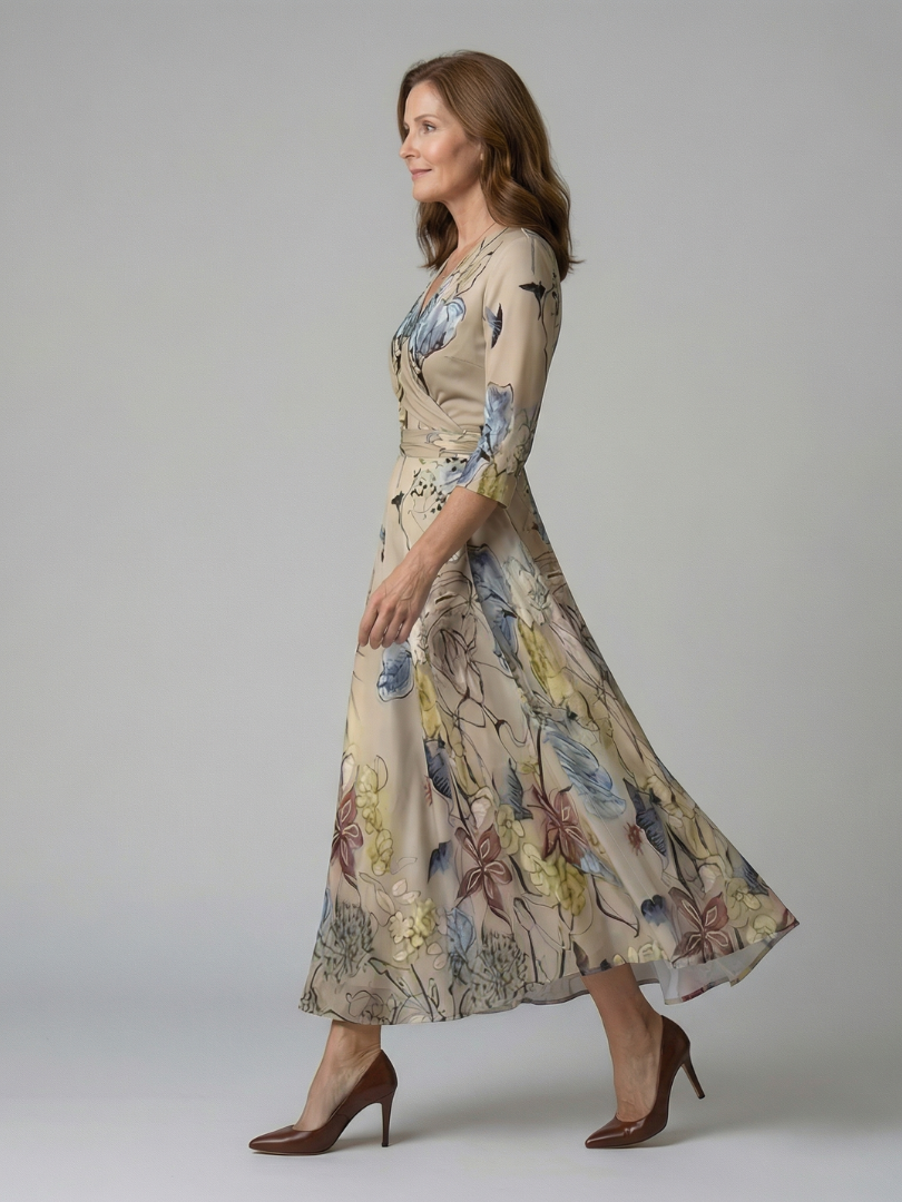 Cecilia™ | Floral Wrap Maxi Dress
