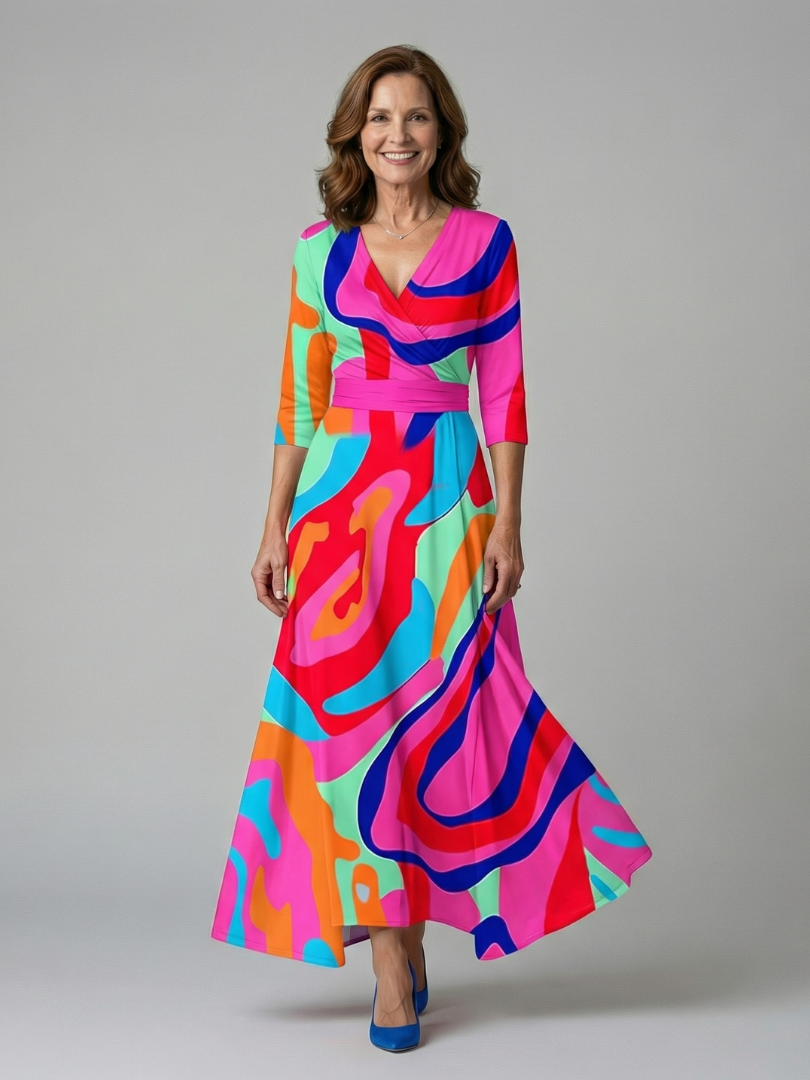 Cecilia™ | Floral Wrap Maxi Dress
