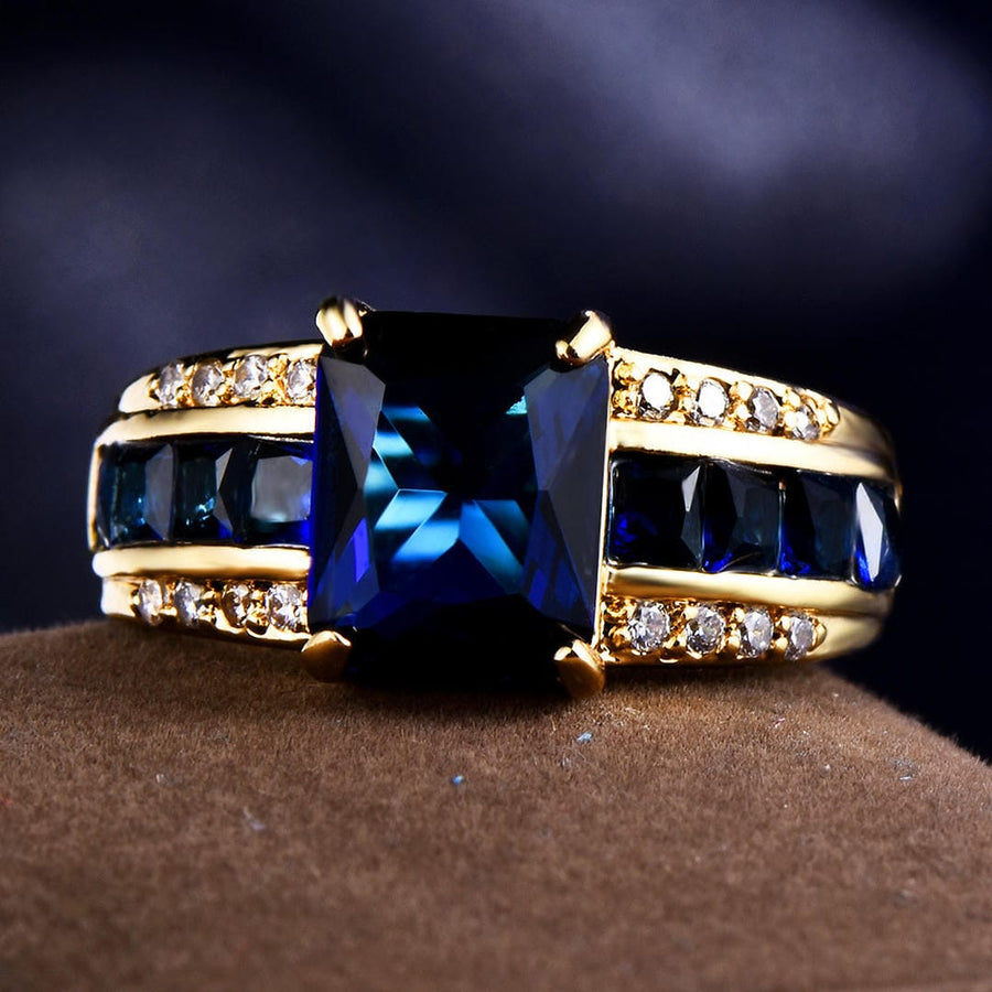 Sapphire Velvet Petal Ring