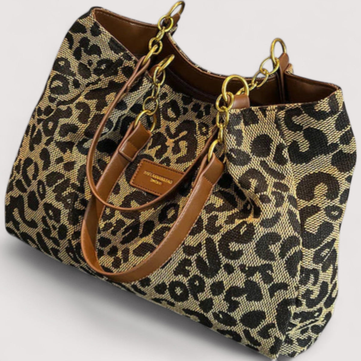 Greyhound – Leopard Canvas Shopping Bag