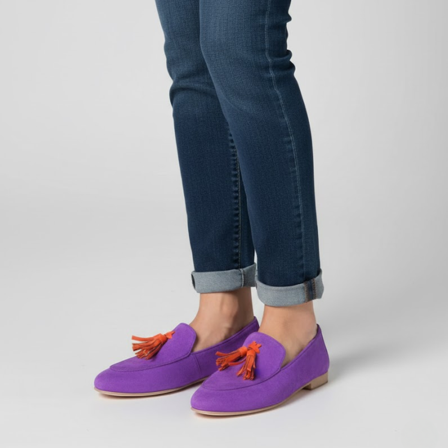 Isabelle | Plush Suede Tassel Loafers