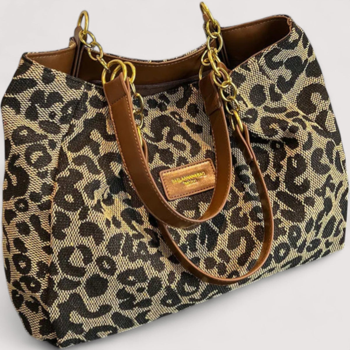 Greyhound – Leopard Canvas Shopping Bag