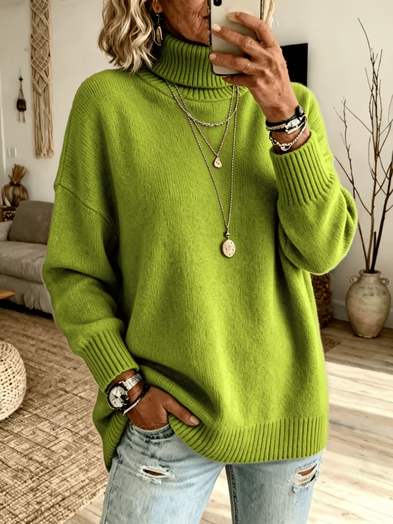 Stacey™ | Cozy Oversized Turtleneck Knit Sweater