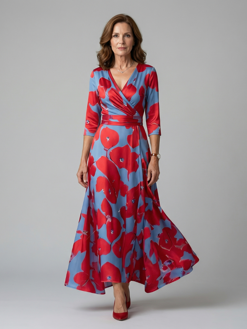 Cecilia™ | Floral Wrap Maxi Dress