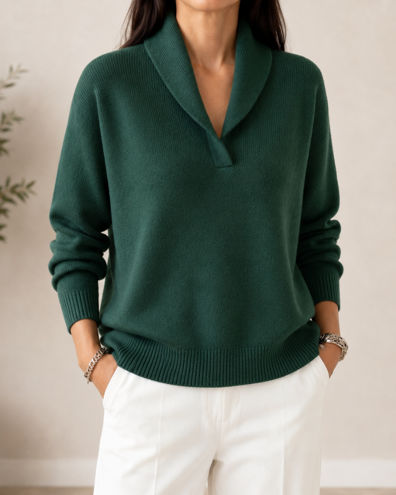 Presley™ | Elegant Shawl Collar Jumper