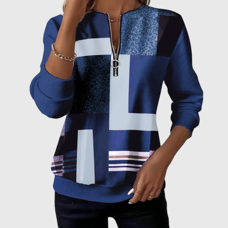 Elin - Casual Half-Zip Sweater