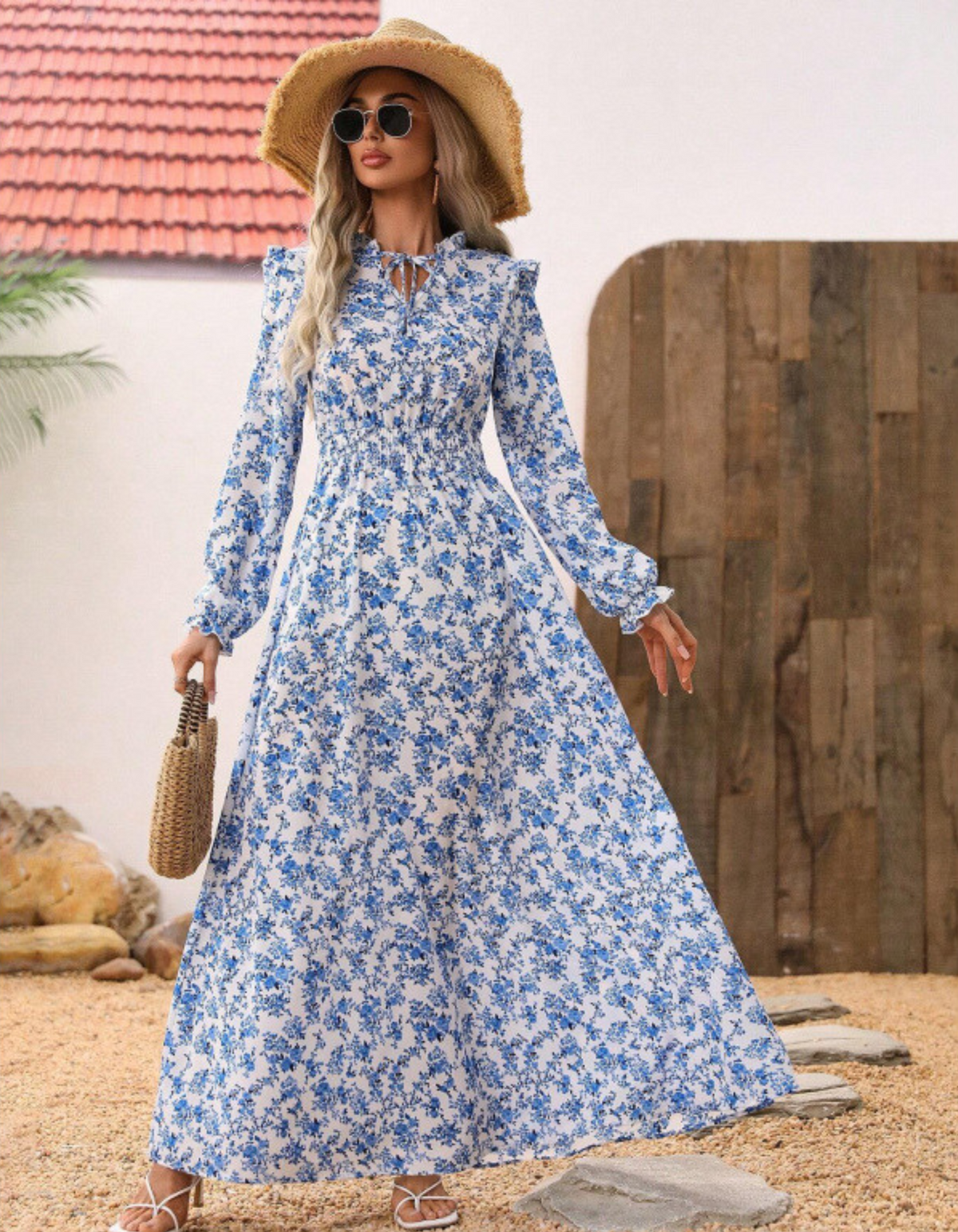 Vivian™ | Romantic Long-Sleeve Maxi Dress