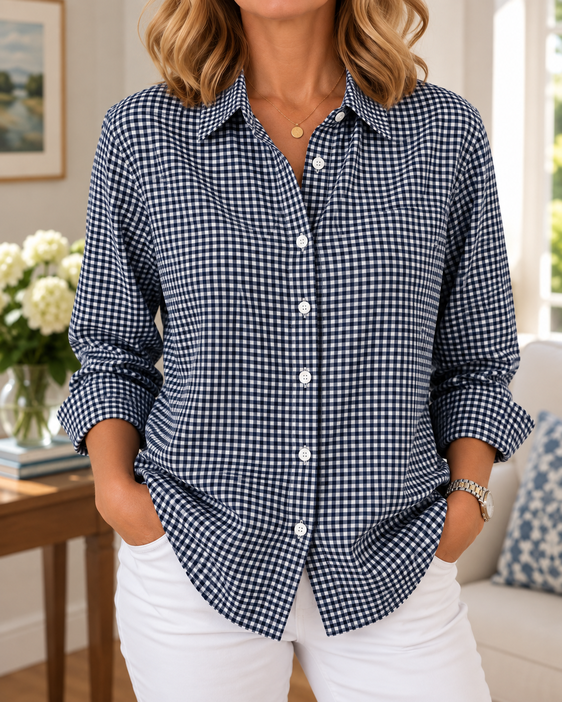 Susan™ | Checkered Button Shirt