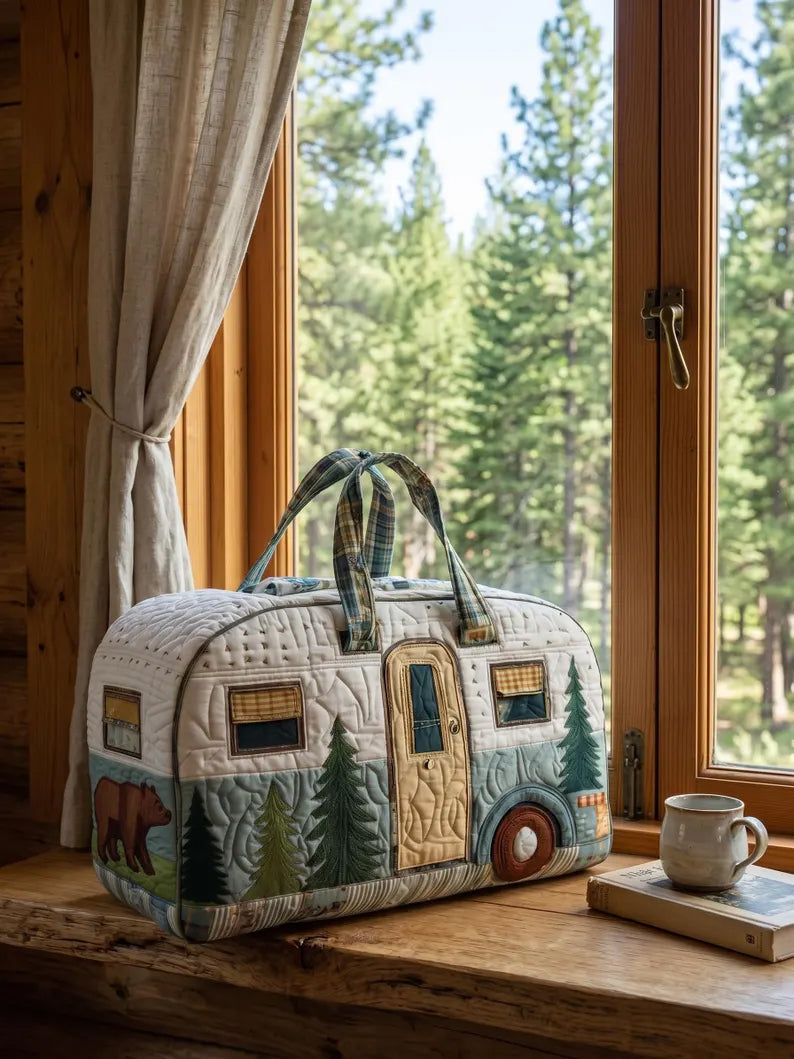 Rustic Forest Quilted Handbag