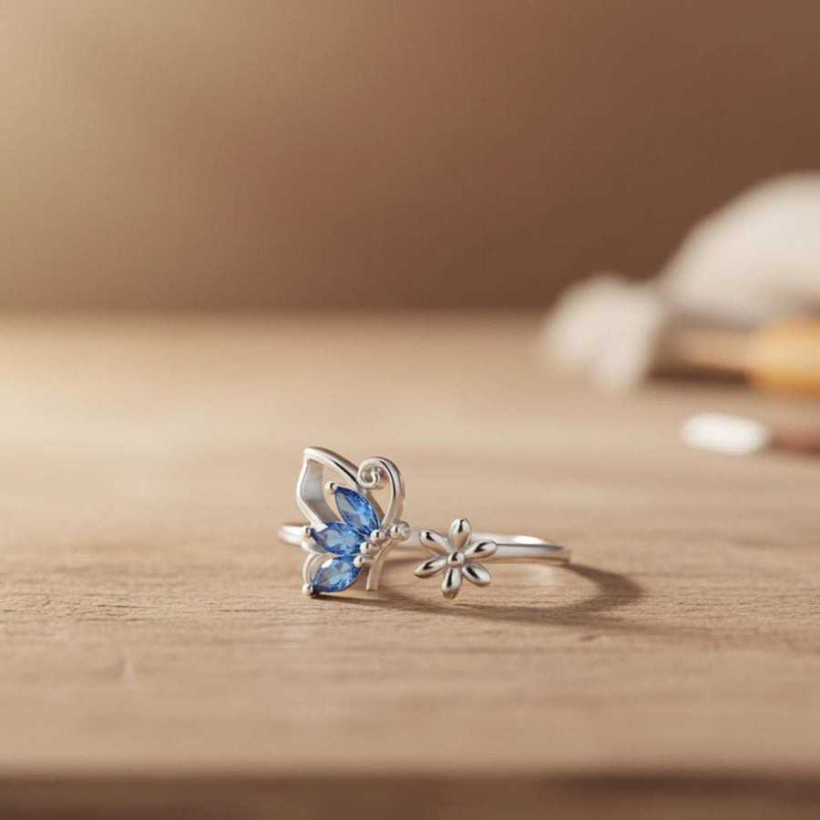 Sapphire Butterfly Ring
