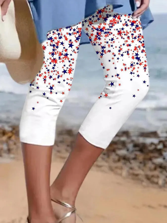 Women's Vintage Flag Print Leggings
