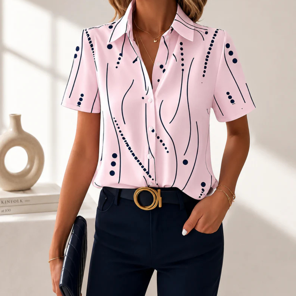 Maren™ | Abstract Print Blouse
