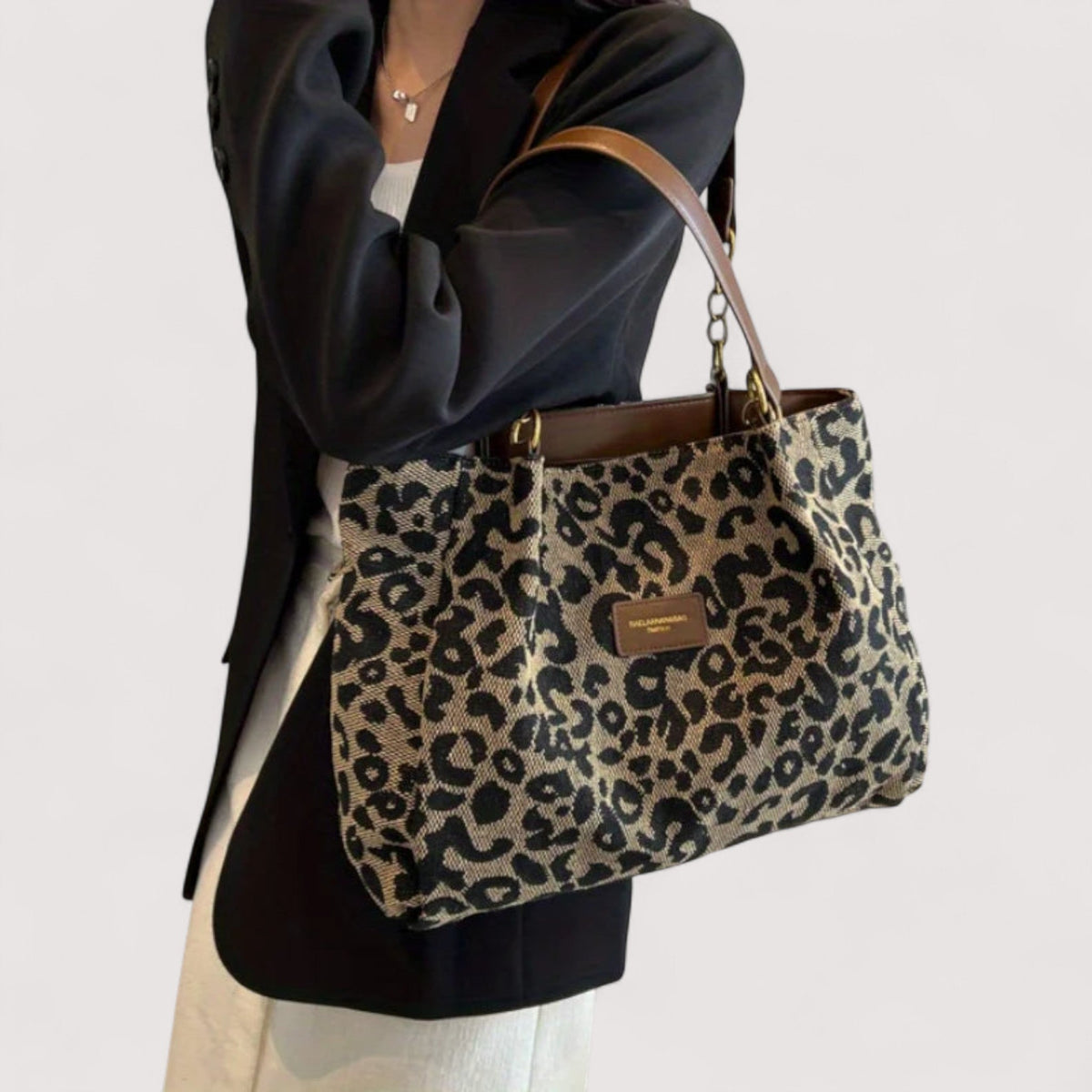 Greyhound – Leopard Canvas Shopping Bag