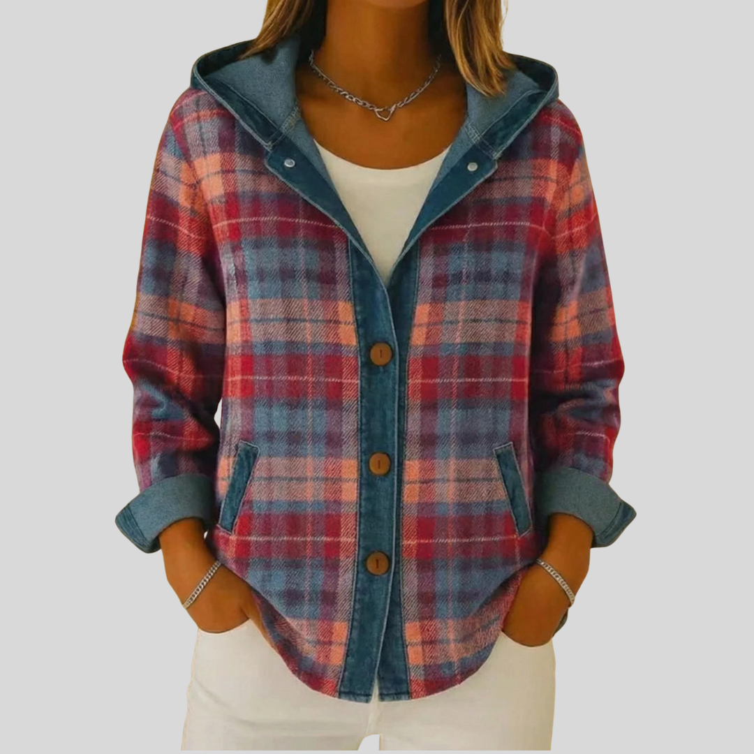 Sabina | Hooded Plaid Shacket