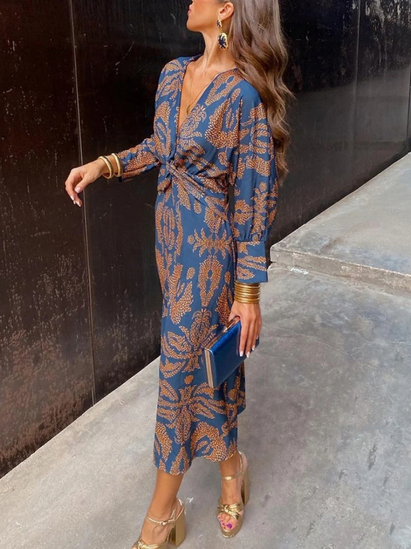 Isabella | Printed Midi Dress