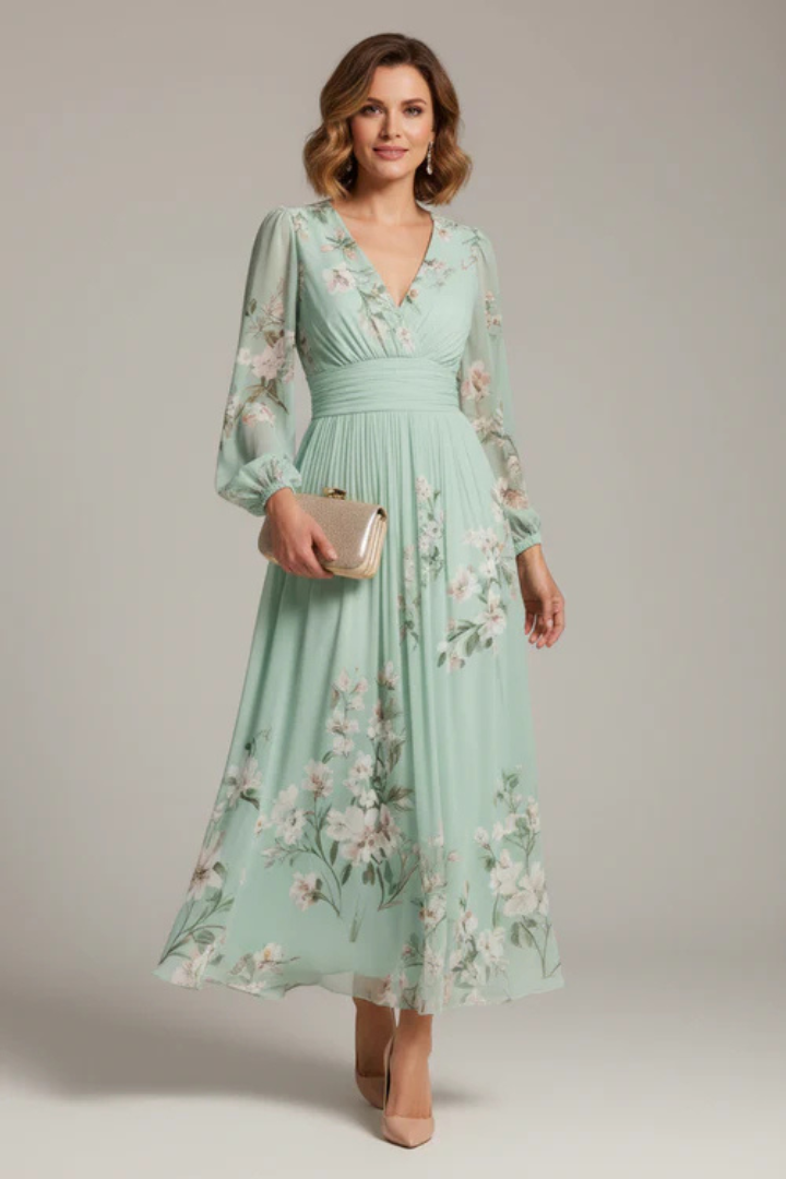 Carol™ | Elegant Floral Midi Dress