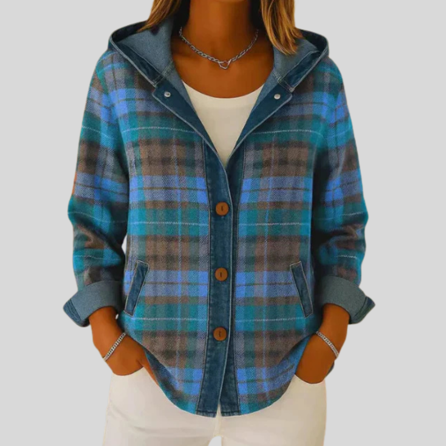 Imogen | Hooded Checked Jacket