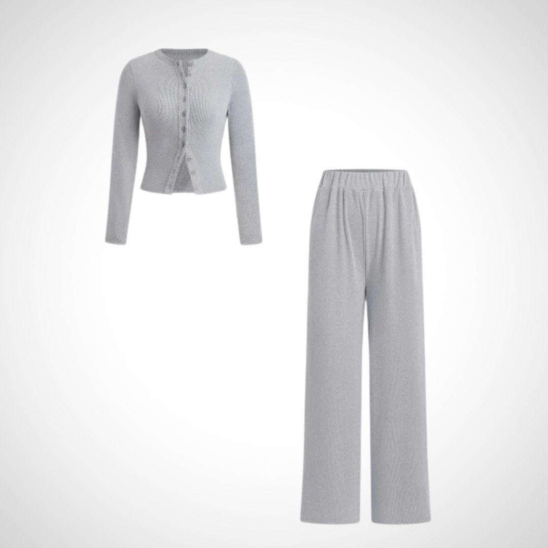 HAYLEY™ - Chic Two-Piece Button Set
