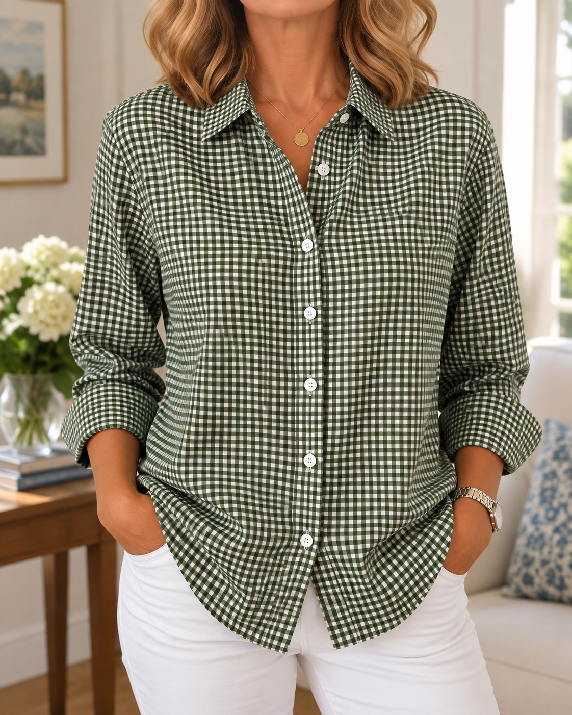 Susan™ | Checkered Button Shirt
