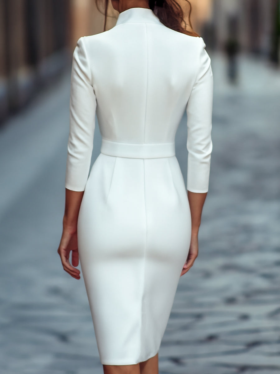 Faith™ | Belted Wrap Midi Dress