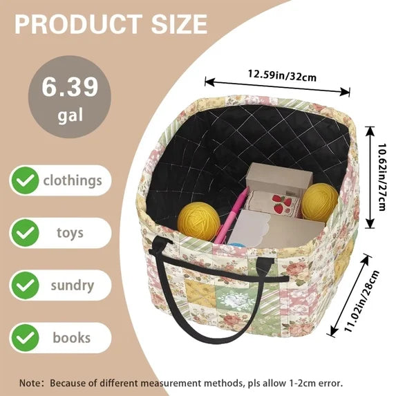 Forest Quilted Storage Basket TP13