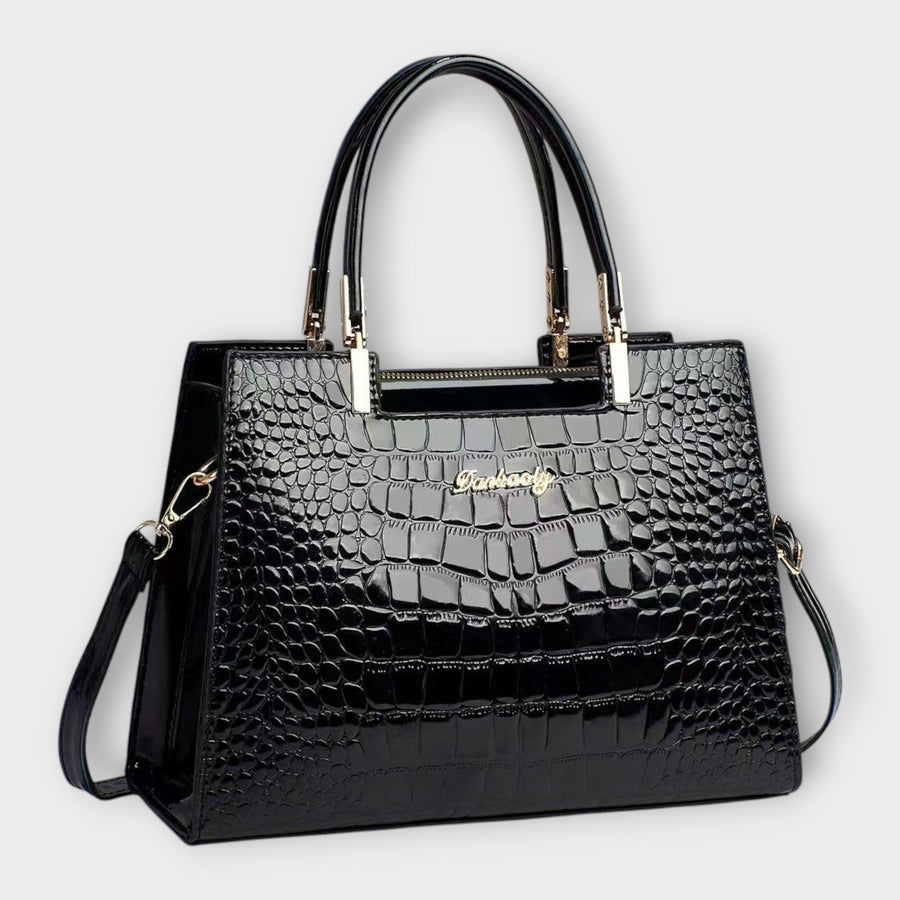 Maison Verdelle - Handbag with Glossy Crocodile Leather Pattern