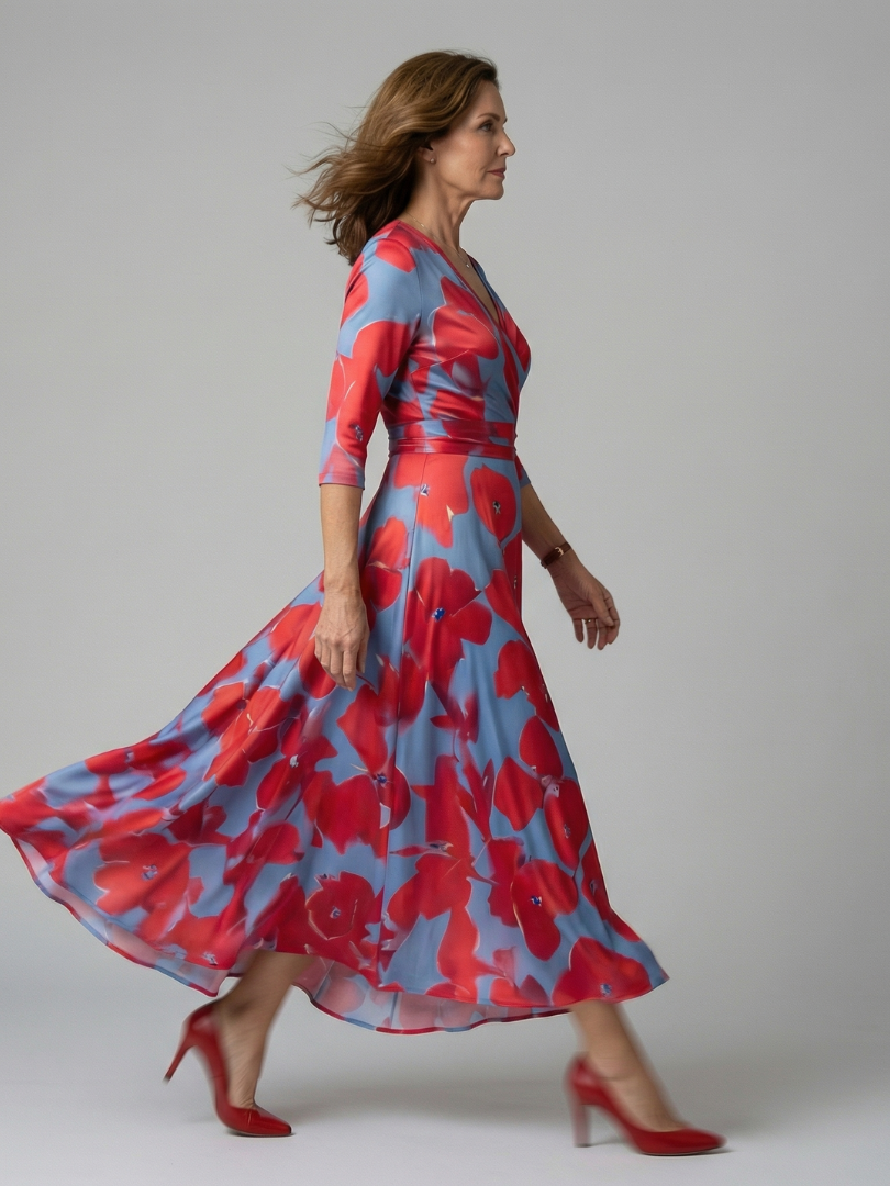 Cecilia™ | Floral Wrap Maxi Dress