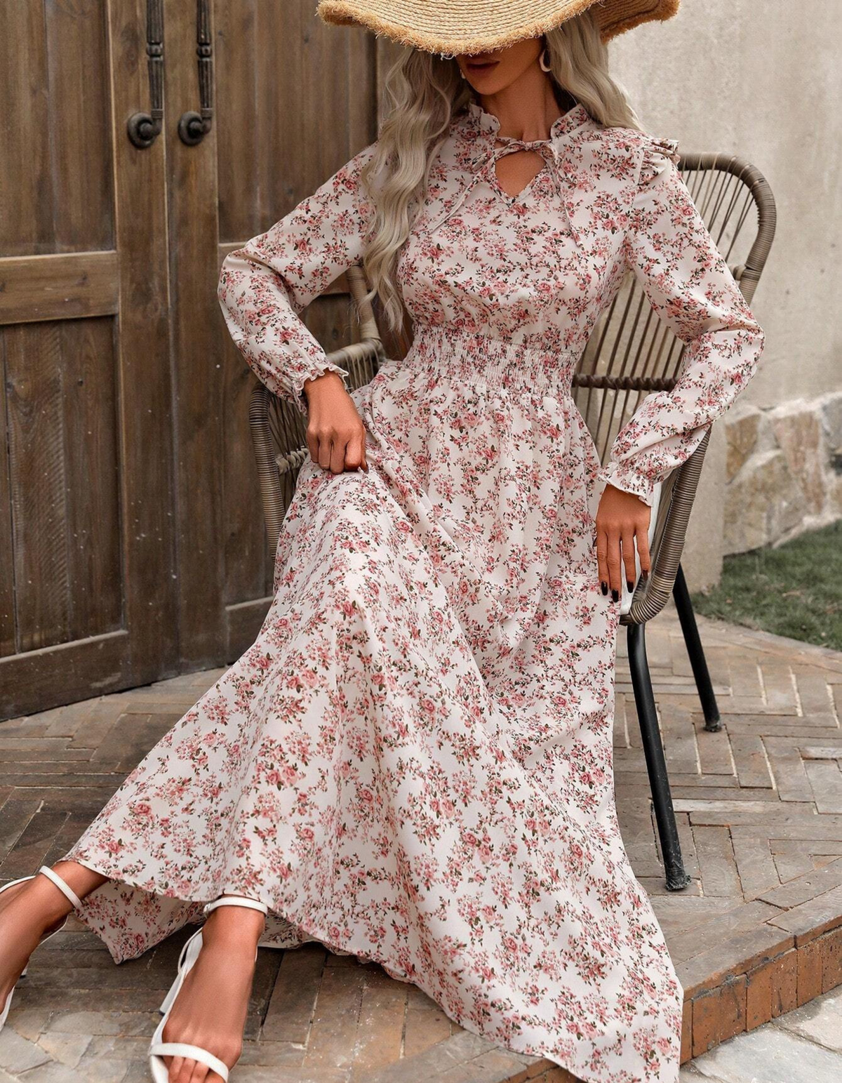 Vivian™ | Romantic Long-Sleeve Maxi Dress