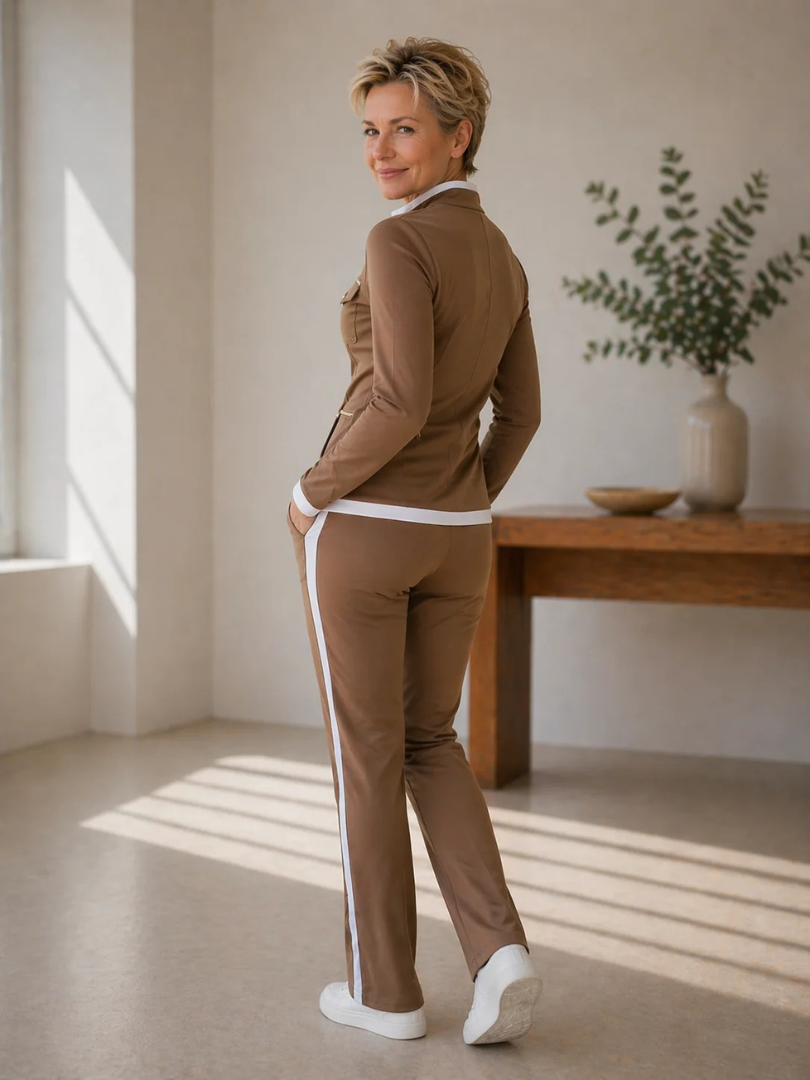 JENNY | Two-piece set with gold and white details