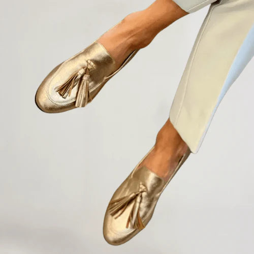 Celeste | Luxe Gold Loafers