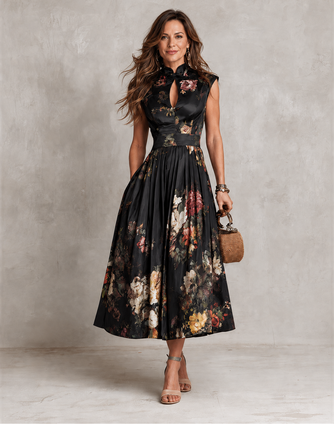 Halima - Keyhole Slim-Fit Maxi Dress