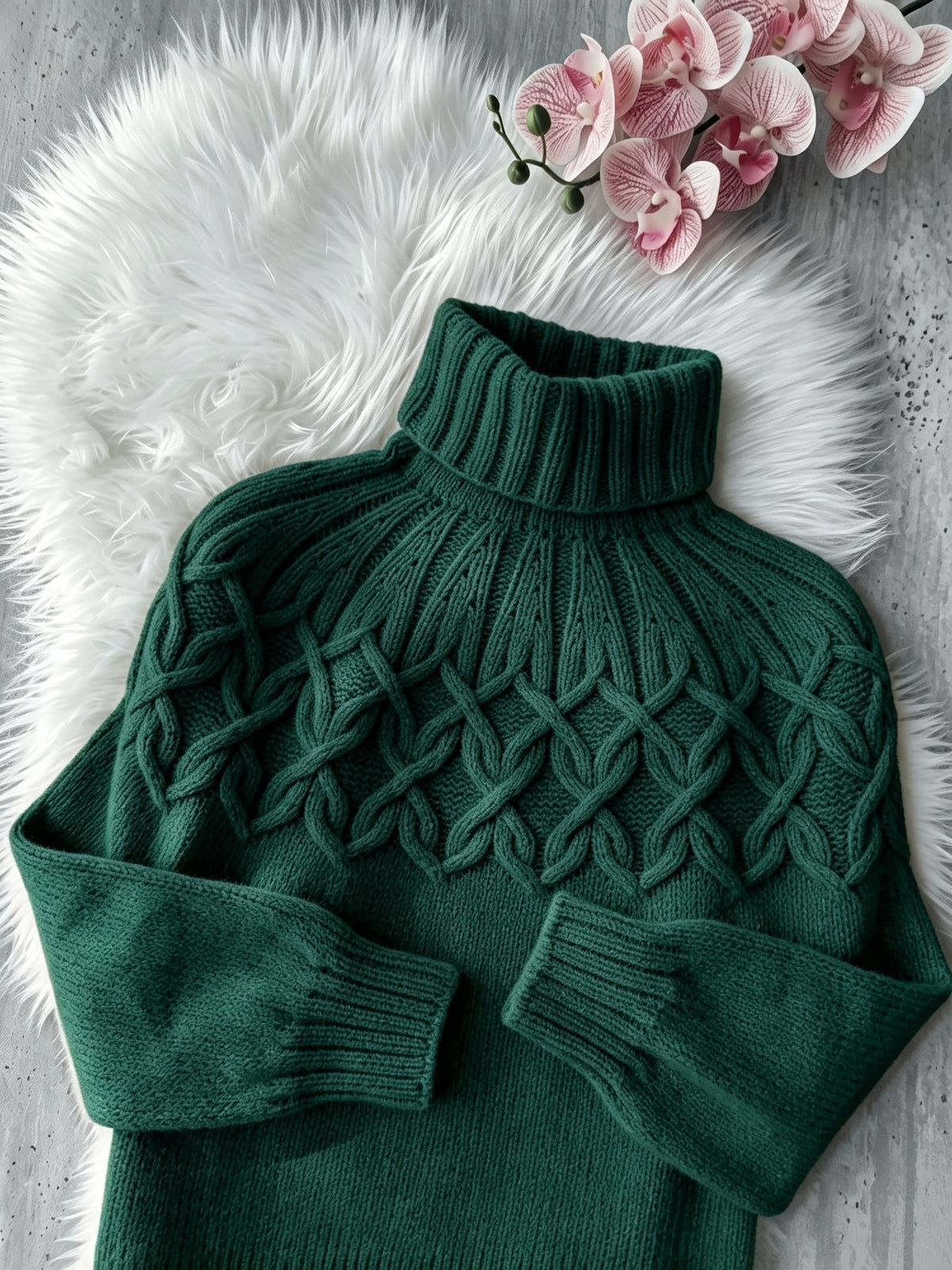 Evelyn™ | Cozy Cable Knit Turtleneck Sweater