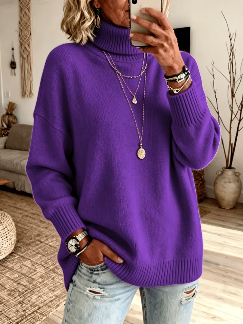 Stacey™ | Cozy Oversized Turtleneck Knit Sweater