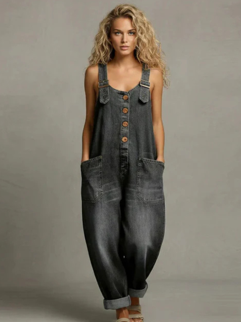 Alexis™ | Denim Sleeveless Jumpsuit