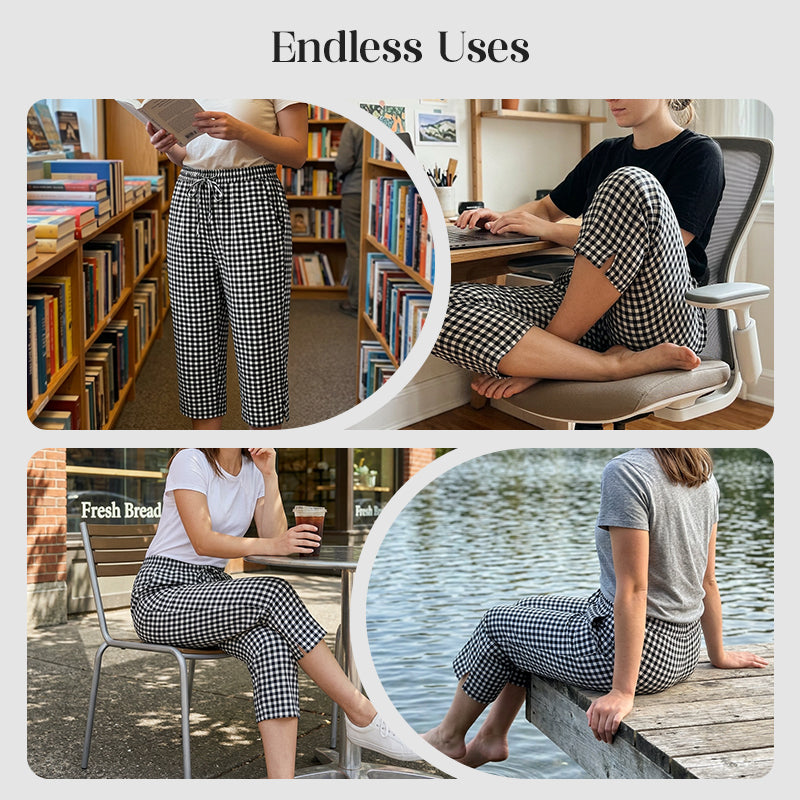 Jessy™ | Relaxed Summer Plaid Capri Pants