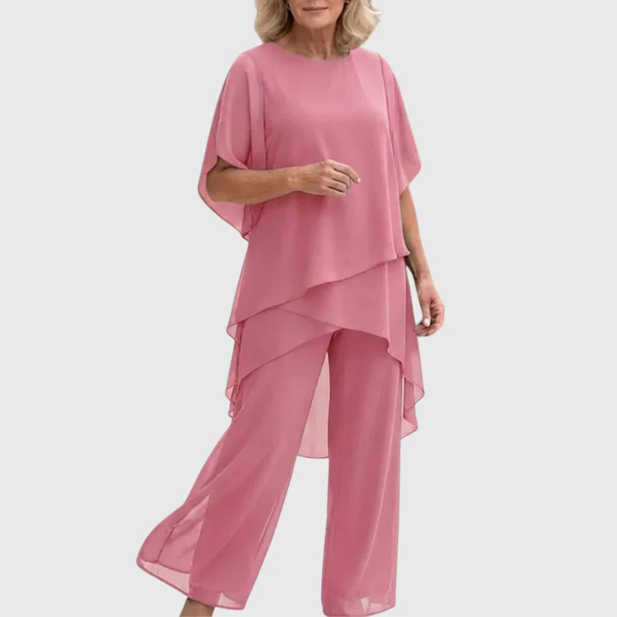 Sarah™ | Elegant Draped Hem 2-piece Set