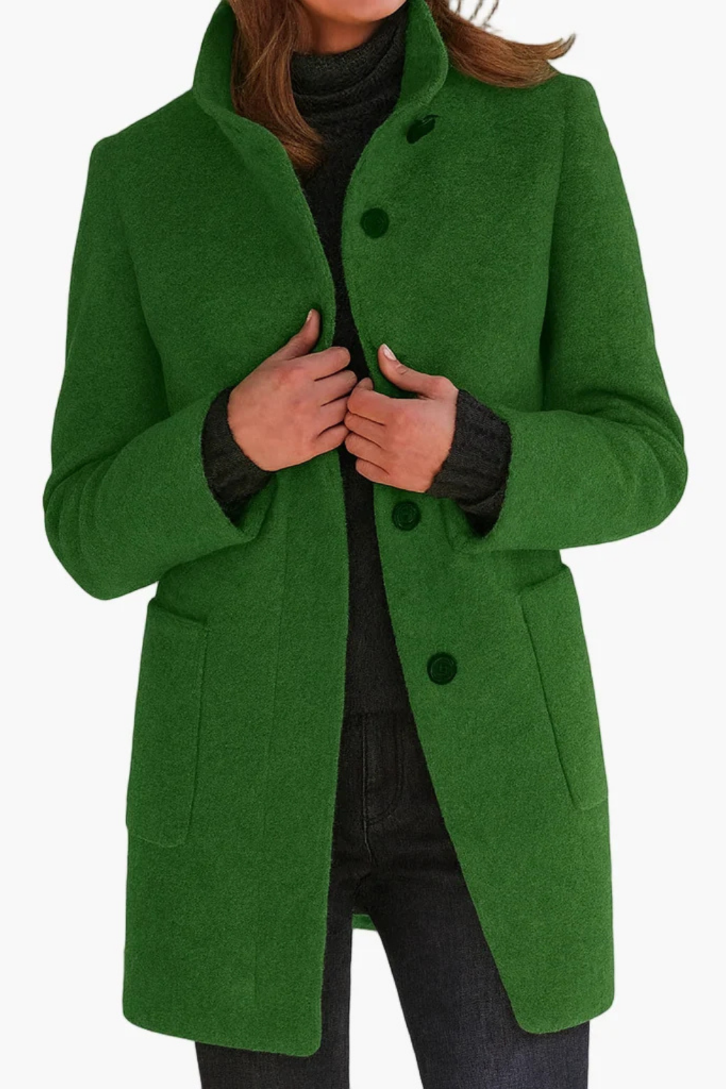Rachael™ | Classic Button Front Longline Winter Coat