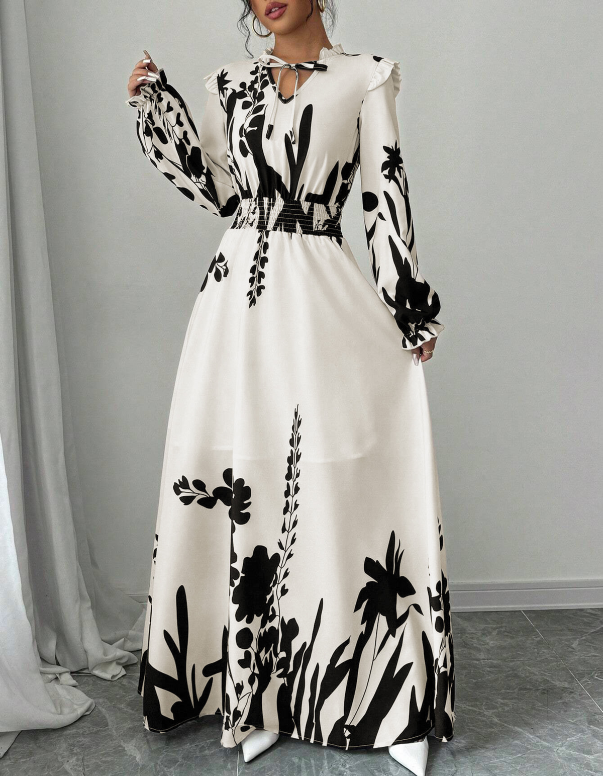 Vivian™ | Romantic Long-Sleeve Maxi Dress