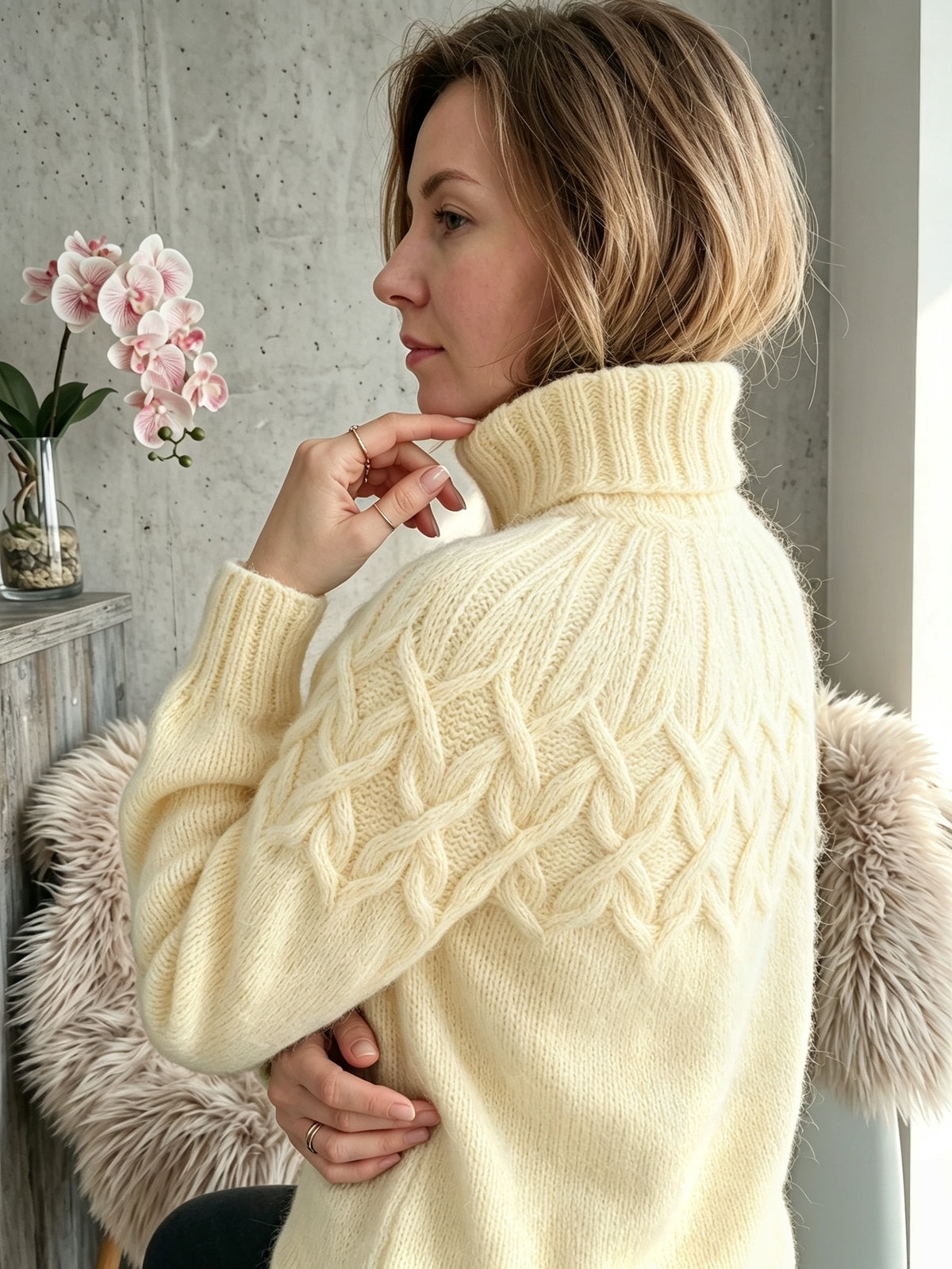 Evelyn™ | Cozy Cable Knit Turtleneck Sweater