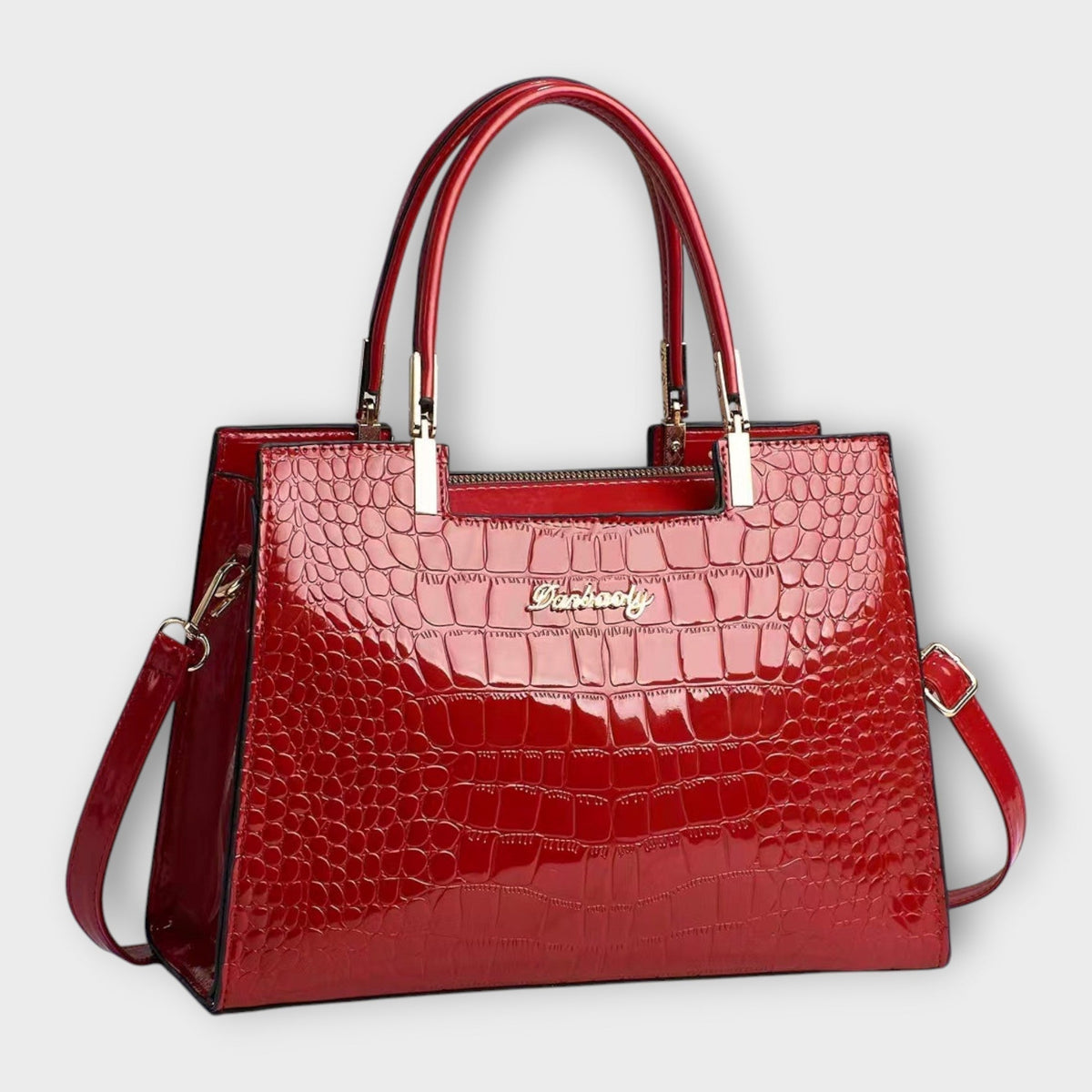 Maison Verdelle - Handbag with Glossy Crocodile Leather Pattern
