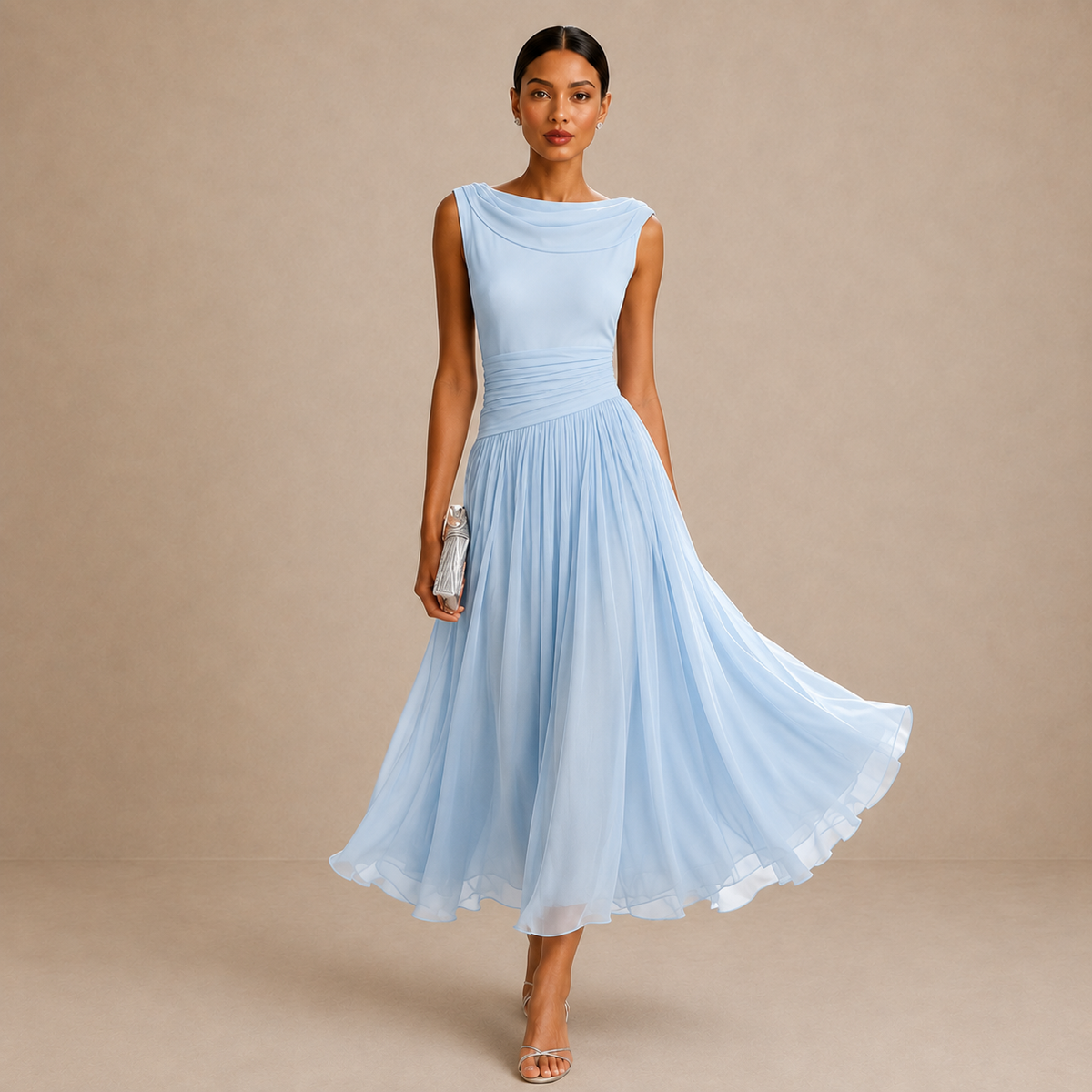 Georgina™ | Pleated Midi Dress