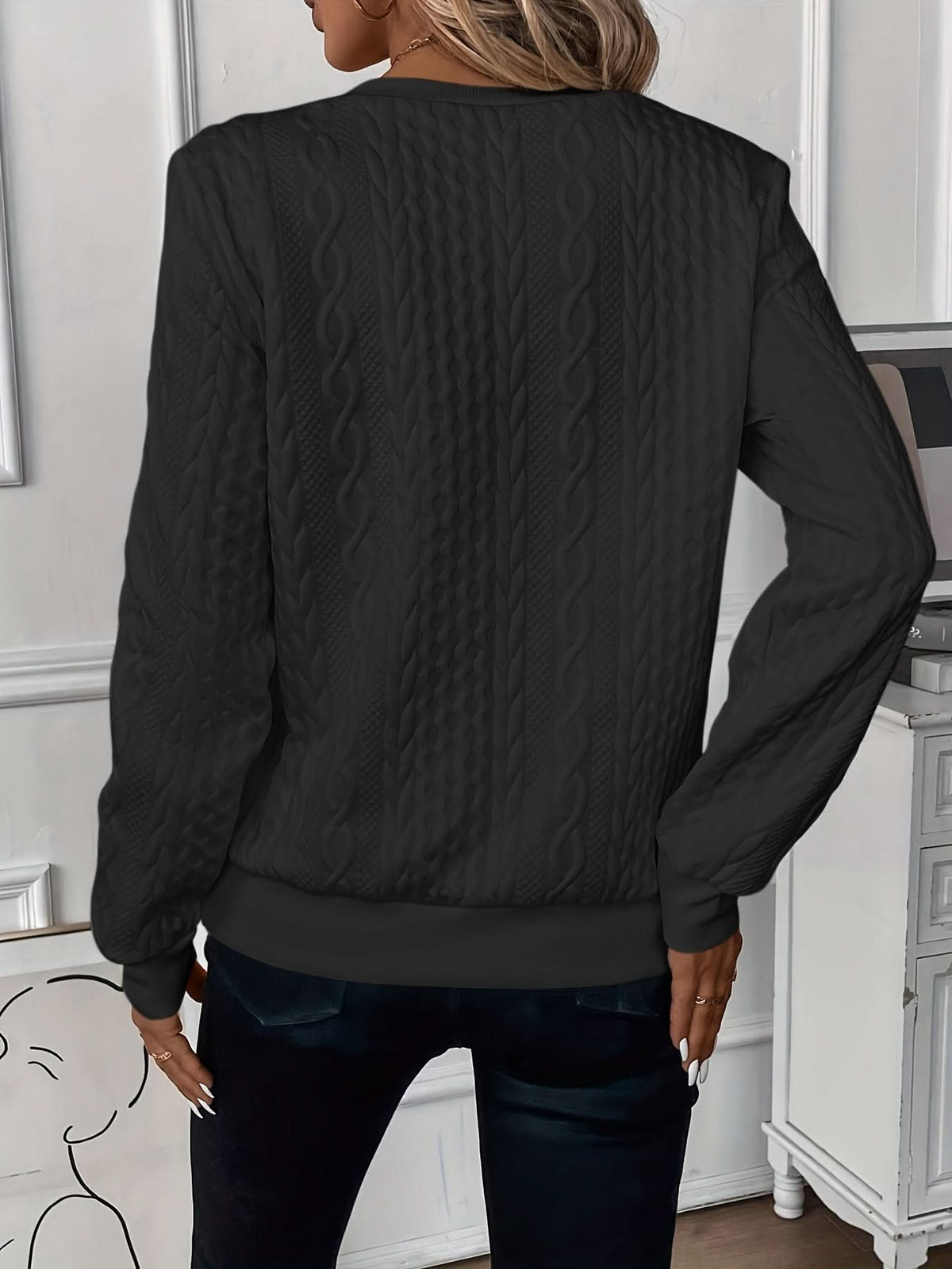 Angela™ | Elegant Textured Zip Front Knit Sweater