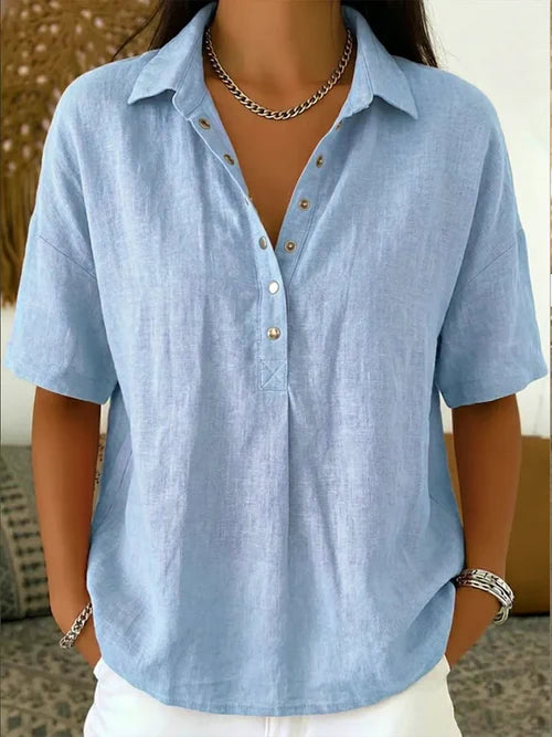 Pamela™ | Elegant Collared Blouse
